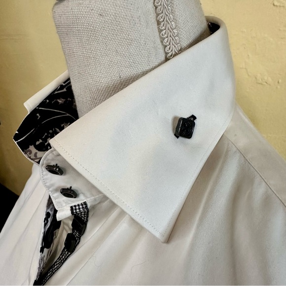 Jared Lang Long Sleeve Button Down Fitted Blouse - Picture 5 of 7